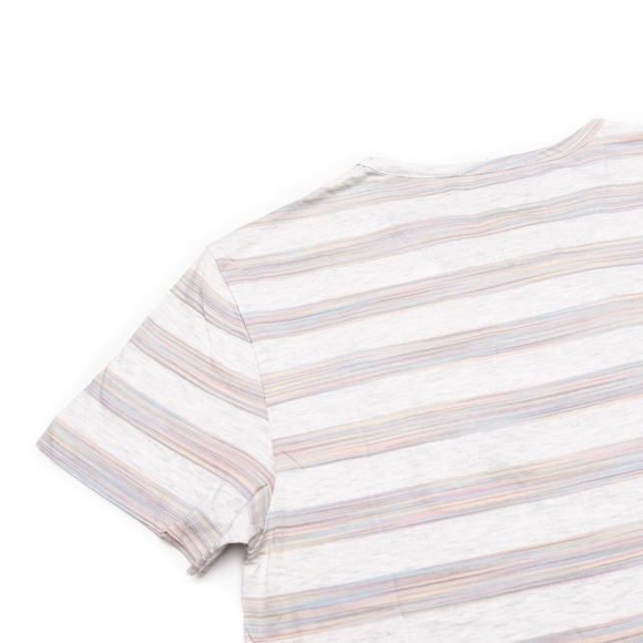 Bellfield Hubbards beige striped chest pocket short sleeve t-shirt tee shirt top - Picture 6 of 7